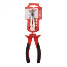 Тонкогубцы изогнутые 200 мм никелированные, двухкомпонентные рукоятки