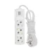 Удлинитель ПРЕМИУМ 3 гнезда, 3 м, 3х1,5 мм2, с/з, 2 USB, белый