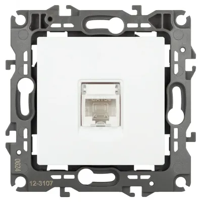 Розетка ЭРА Серия 12 12-3107-01М информационная RJ45, белый матовый