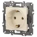 14-2101-02 ЭРА Розетка 2P+E Schuko, 16A-250В, IP20, Эра Elegance, сл.кость (10/100/2100)