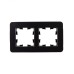 BRITE Рамка 2 поста РУ-2-1-Бр металл черный RE IEK