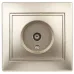Розетка Intro Plano 1-301-04 TV одиночная, IP20, СУ, шампань Розетка Intro Plano 1-301-04 TV одиночная, IP20, СУ, шампань