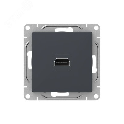 Механизм розетки HDMI  графит Эпика EKF