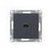 Механизм розетки HDMI  графит Эпика EKF