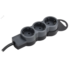 STANDARD Удлинитель У03 3 места 2P+PE 3м 3х1,5мм2 16А черный IEK