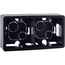 Коробка для накладного монтажа 2-местная антрацит INSPIRIA