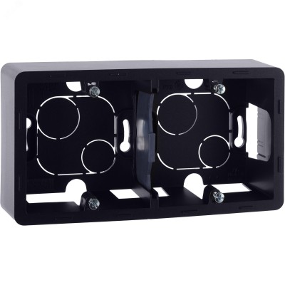 Коробка для накладного монтажа 2-местная антрацит INSPIRIA