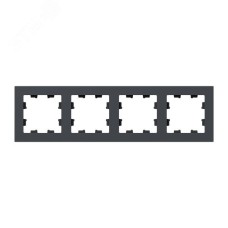 Рамка 4-местная графит.  пластик Эпика EKF