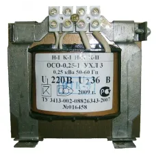 Трансформатор ОСО-0,25 УХЛ3 220/36, IP00