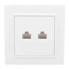 Минск Розетка RJ-45+Phone СП белая EKF Basic