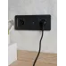 BRITE Розетка с заземлением с защитными шторками 16А с USB A+A 2,1А РЮш10-1-БрГ графит
