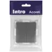 Выключатель Intro Accent 6-104-07 двойной, 10А-250В, IP20, СУ, AL/CU, графит