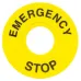 Табличка для кнопок 22 мм EMERGENCY STOP