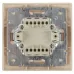 Выключатель Intro Plano 1-102-04 одноклавишный с подсветкой, 10А-250В, IP20, СУ, шампань