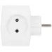 Разветвитель электрический 10А 4 розетки + 3 USB A+C со шторками белый SP-4-3USBAC-W