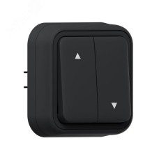 Выключатель, для жалюзи СП, винтовые клеммы антрацит, Бронто EKF