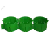 Коробка установочная ЭРА KUTS1-68-45-green зеленая 68х45мм для твердых стен с саморезами, один стыковочный узел IP20