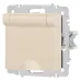 Розетка Intro Accent 6-203-02 2P+E Schuko с крышкой, 16А-250В, IP20, СУ, сл.кость