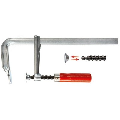 Струбцина цельнометаллическая 200/100, усилие: 6 кН, c деревянной рукояткой