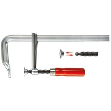 Струбцина цельнометаллическая 250/120, усилие: 6 кН, c деревянной рукояткой