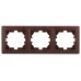 Рамка для розеток и выключателей Intro Solo 4-503-10 на 3 поста, СУ, венге