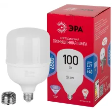 Лампа светодиодная ЭРА RED LINE LED POWER T140-100W-6500-E27/E40 R E27/E40 R 100 Вт колокол холодный белый свет