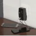 Разветвитель электрический ЭРА SP-1e-USB-B на 1 розетку + 2 USB с заземлением 16А черный
