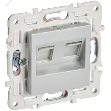 SKANDY Розетка компьютерная двойная RJ45 кат.5E SK-K03S серебряный IEK
