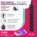 Сетевой фильтр ЭРА  USF-5es-1.5m-USB-B с базовой защитой с заземлением с выключателем 5 розеток 1,5м 2хUSB 10А черный