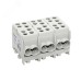 Клемма распределительная КСР с двойным винтом 2x35/2x25 серая PROxima