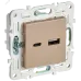 SKANDY Розетка USB A+C 18Вт SK-R13Sa песочный IEK