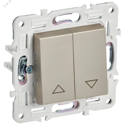 SKANDY Выключатель жалюзи 10А SK-V12Sh шампань IEK
