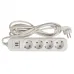 Удлинитель 'Эксперт' 4 гнезда 5 метров 16А/3 5кВт с 2 USB 2,1А ПВС 3х1