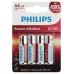 Батарейки Philips LR6P4B/51 АА алкалиновые 1,5v 4 шт. LR6-4BL Power (4/48/144/18432)