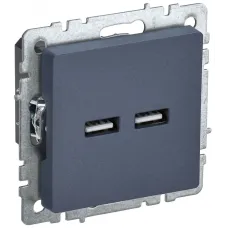 BRITE Розетка USB A+A 3.1А РЮ10-1-БрМ маренго