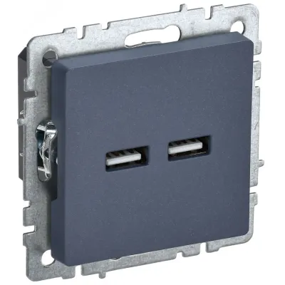 BRITE Розетка USB A+A 3.1А РЮ10-1-БрМ маренго