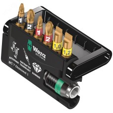 Набор бит с битодержателем Bit-Check 7 Diamond 1 алмазное покрытие 7 предметов