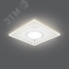 Светильник Gauss Backlight BL127 Квадрат. Белый, Gu5.3, 3W, LED 3000K 1/40