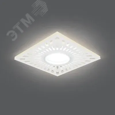 Светильник Gauss Backlight BL127 Квадрат. Белый, Gu5.3, 3W, LED 3000K 1/40