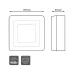 Светильник Gauss Backlight накладной квадрат 3+3W 350lm 3000K 220-240V 105*105*40мм 3 режим LED 1/40
