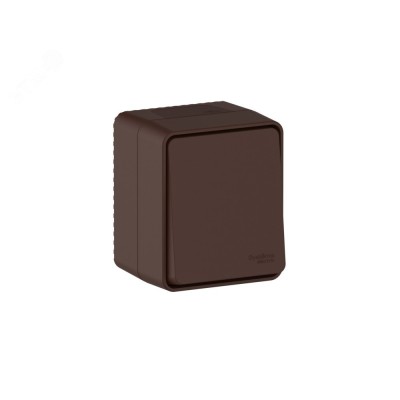 AtlasDesign PROFI IP54 О/У 1-клавишный ПЕРЕКЛЮЧАТЕЛЬ 10 АХ, КОРИЧНЕВЫЙ