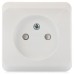 ЭТЮД О/У РОЗЕТКА без заземления со штороками 16А 250B. БEЛЫЙ. Россия