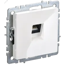 BRITE Розетка компьютерная RJ45 кат.5E РК10-БрБ белый