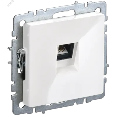 BRITE Розетка компьютерная RJ45 кат.5E РК10-БрБ белый
