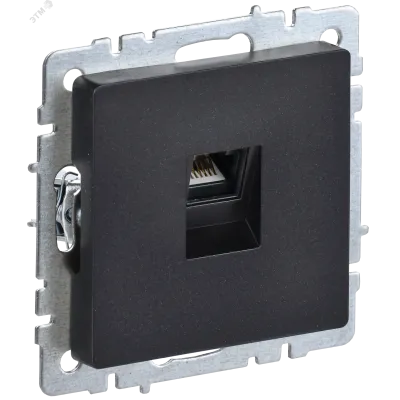 BRITE Розетка компьютерная RJ45 кат.5E РК10-БрЧ черный