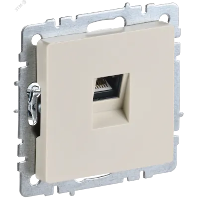 BRITE Розетка компьютерная RJ45 кат.5E РК10-БрКр бежевый