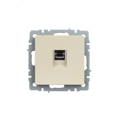 BRITE Розетка компьютерная RJ45 кат.5E РК10-БрКр бежевый