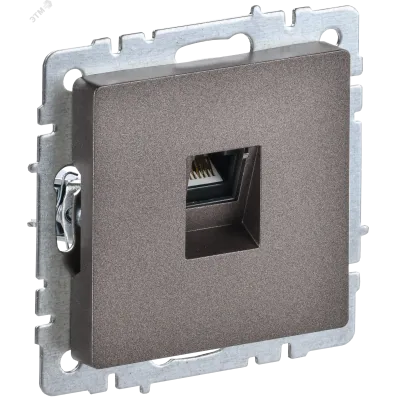BRITE Розетка компьютерная RJ45 кат.5E РК10-БрТБ темная бронза