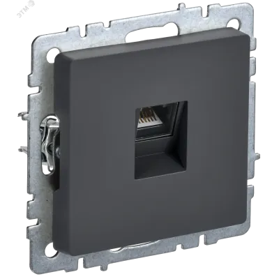 BRITE Розетка компьютерная RJ45 кат.5E РК10-БрГ графит