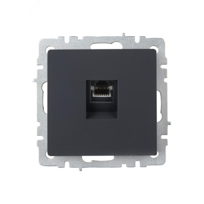 BRITE Розетка компьютерная RJ45 кат.5E РК10-БрГ графит